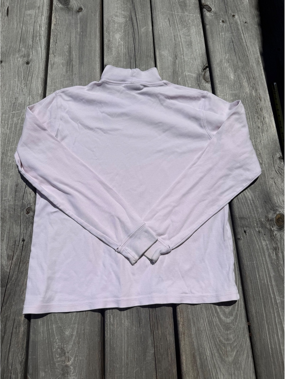 L.L.Bean Women’s‎ Pink Mock Neck Shirt Small Regular Cotton Long Sleeve